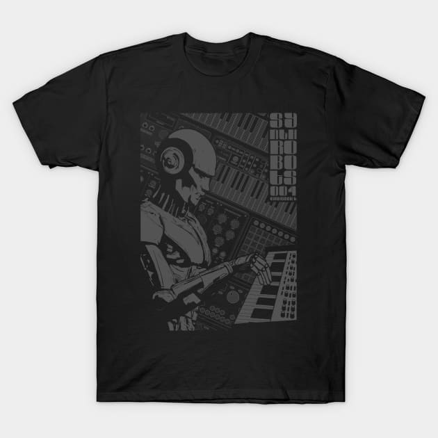 Synth robots 004 for electronic musician and music producer T-Shirt by Mewzeek_T